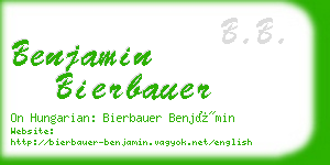 benjamin bierbauer business card